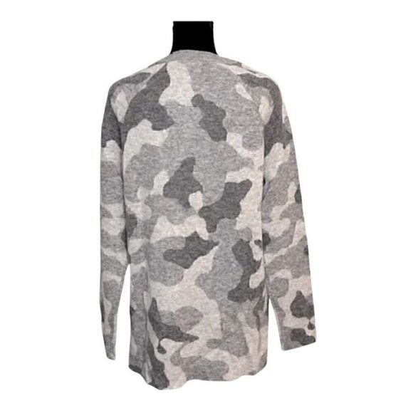 Athleta Gray Camo Fine Merino Wool Long Sleeve Pullover Sweater (Womens S) - Picture 8 of 9